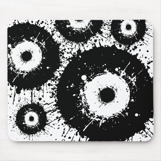 Mousepad Mau, preto e branco (Frente)