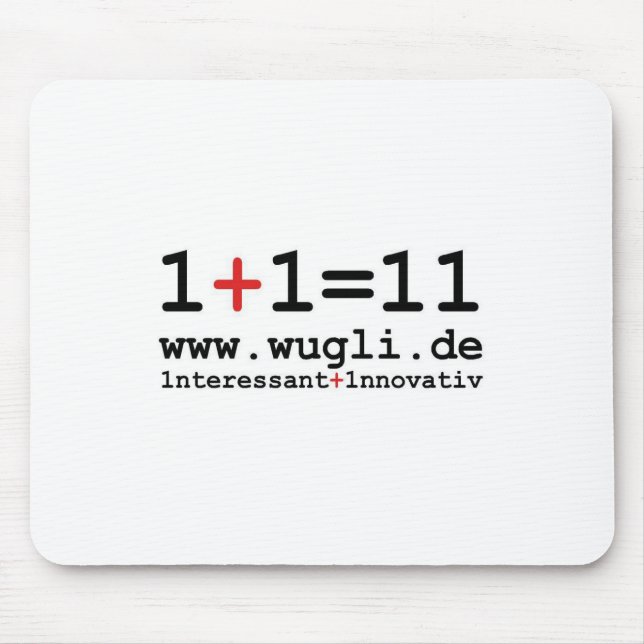 Mousepad Mauspad “1+1=11 " (Frente)