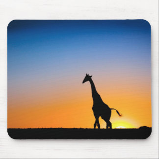 Mousepad Mauspad girafa pôr do sol