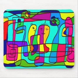 Mousepad Mauspad mit bunter Zeichnung