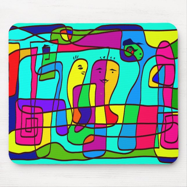 Mousepad Mauspad mit bunter Zeichnung (Frente)
