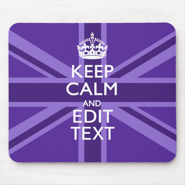 Mousepad Mauve Roxo Mantém Calma E A Sua Tomada De Texto (Frente)