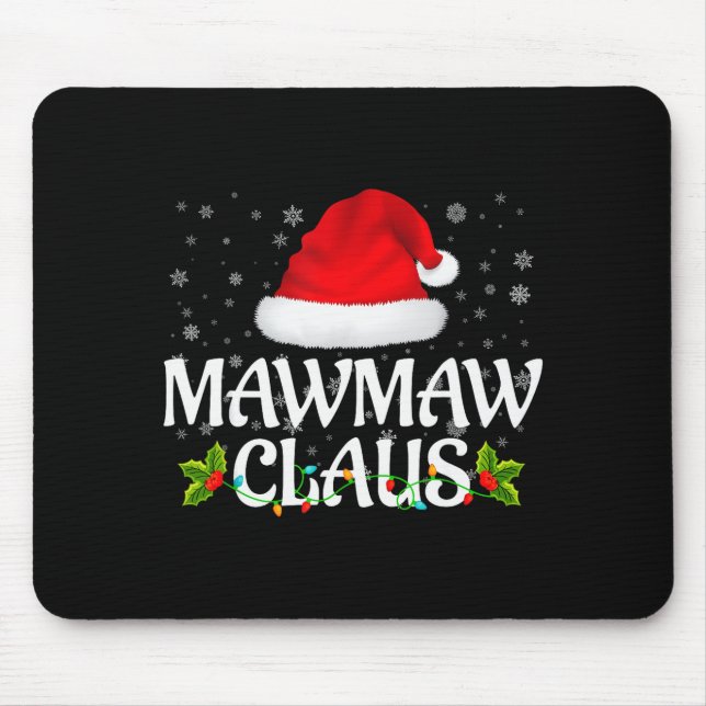 Mousepad Mawmaw Claus Christmas Lights Santa Pajama Family  (Frente)