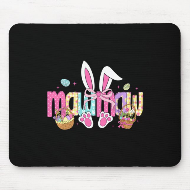 Mousepad Mawmaw Laço de Orelhas de Coelho Páscoa (Frente)