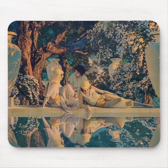 Mousepad Maxfield Parrish O Jardim de Alá 1918 Arte Fina (Frente)