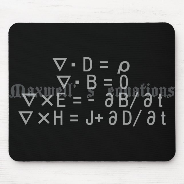 Mousepad Maxwell's_Equations (Frente)