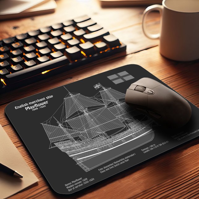 Mousepad Mayflower - Navio Planos de Impressão Bluetooth PD (Criador carregado)