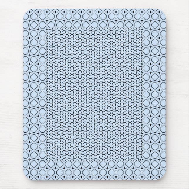 Mousepad Maze Hexágono Azul (Frente)