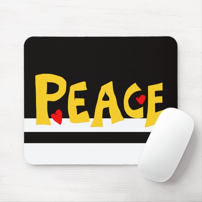 Mousepad MAZIPOODLES Peace Yellow (Com mouse)