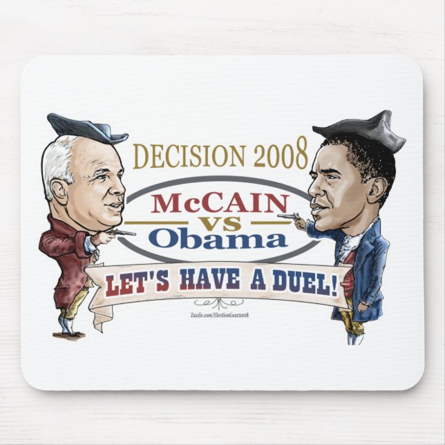 Mousepad McCain contra o duelo de Obama (Frente)