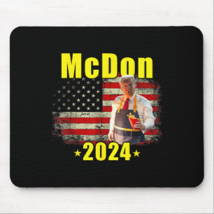 Mousepad Mcdon 2024 Funny Donald Trump Francês Fry Cozinhar