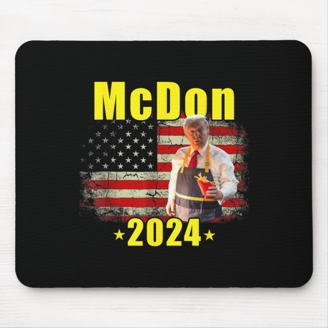 Mousepad Mcdon 2024 Funny Donald Trump French Fry Cooking F (Frente)