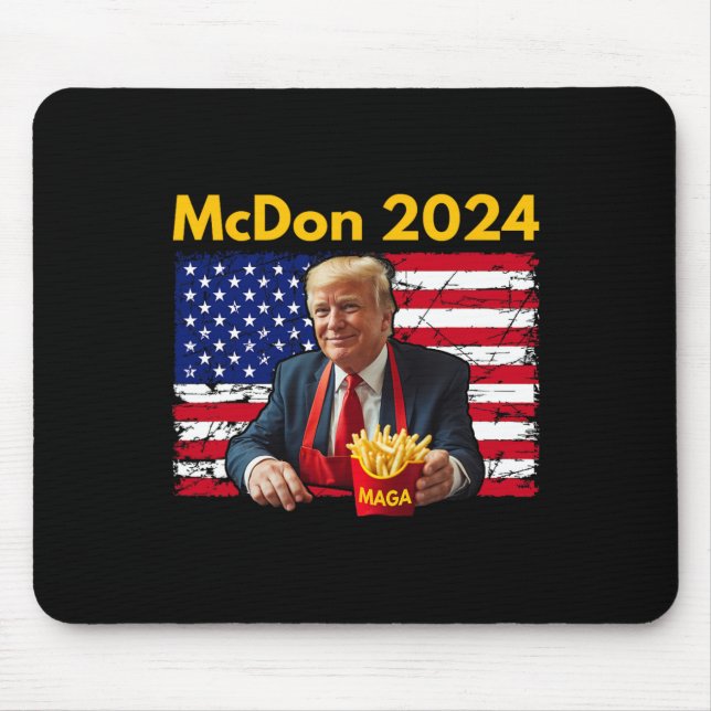 Mousepad Mcdon Engraçado Donald Trump Batata Frita Cozinhan (Frente)