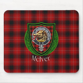 Mousepad McIver Scottish Clan Tartan & Crest