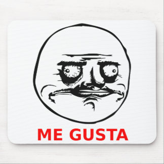 Mousepad Me Gusta Rosto com Texto