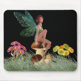Mousepad Meadow Fairy é sentada no banheiro à noite
