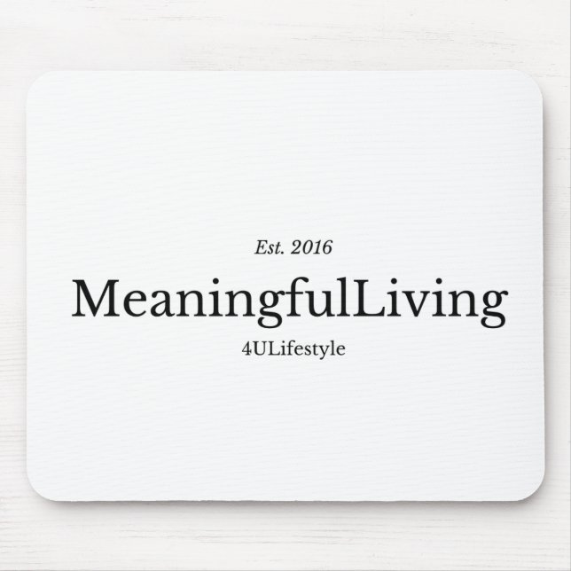 Mousepad MeaningfulLiving Brand red phrase logo (Frente)
