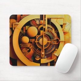 Mousepad Mecanismo Dourado Abstrato Steampunk