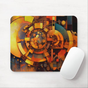 Mousepad Mecanismo Solar Steampunk Abstrato