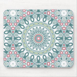 Mousepad Medalhão Global Estilo Verde e Azul