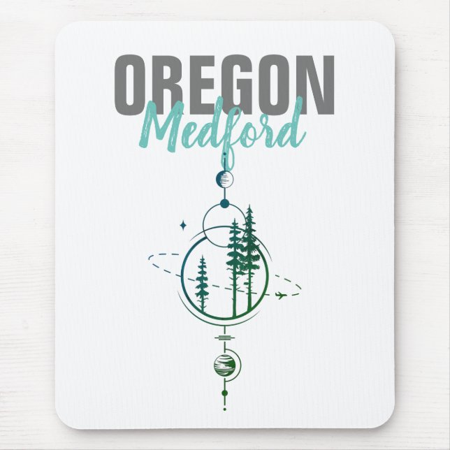Mousepad Medford Oregon Geométrico Trees (Frente)