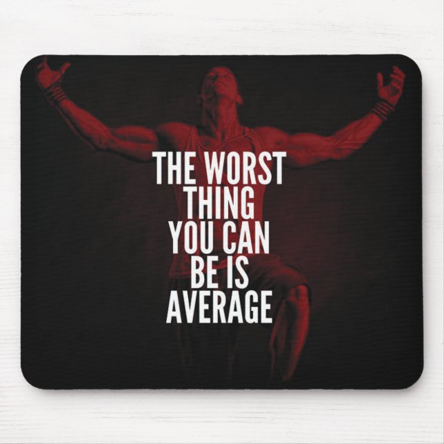 Mousepad MÉDIA - Motivação do Workout de Construção de Emba (Frente)