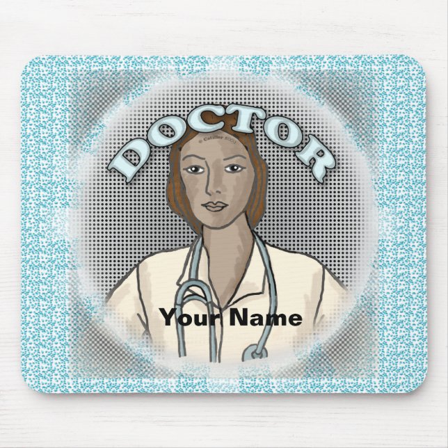 Mousepad Médica negra (Frente)