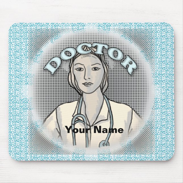 Mousepad Médica retrô-fêmea (Frente)
