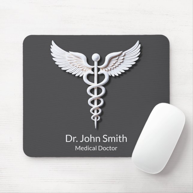 Mousepad Medicamento branco detalhado para adultos antracit (Com mouse)