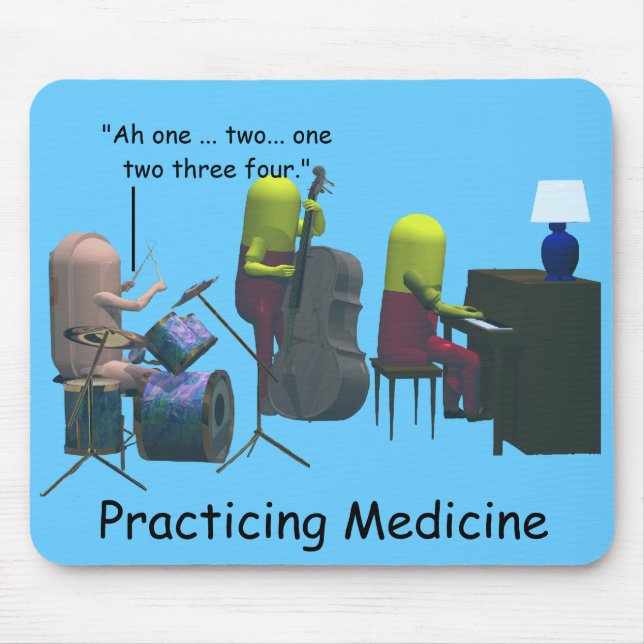 Mousepad Medicina - medicina praticando - (Frente)