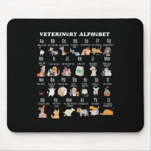 Mousepad Medicina Veterinária Alfabeto Enfermeiro Enfermeir