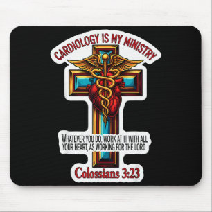 Mousepad Médico Cardiologista Cristão Cardiologia é Meu Min