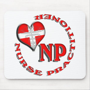 MOUSEPAD MÉDICO CIRCULAR DA ENFERMEIRA DO LOGOTIPO DO NP