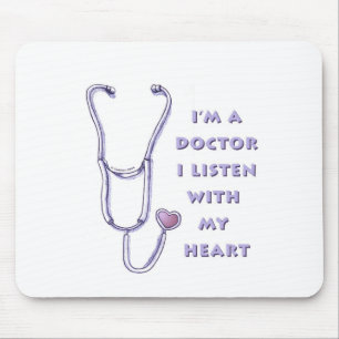 Mousepad Médico Estetoscópio Coração