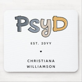 Mousepad Médico PsyD Personalizado de Psicologia Psicóloga