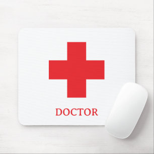 Mousepad Médico Simples MEDIC & Primeiros Socorros, Cruz, A