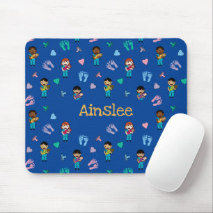 Mousepad Médicos e Enfermeiros Bonitos com Recém-Nascidos