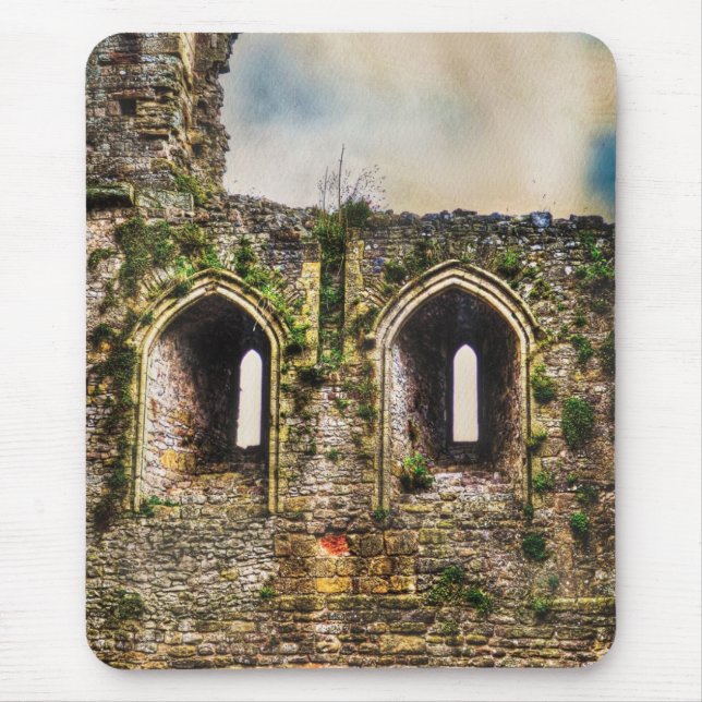 Mousepad Medieval Chepstow Castle Monmouthshire, Gales, Rei (Frente)