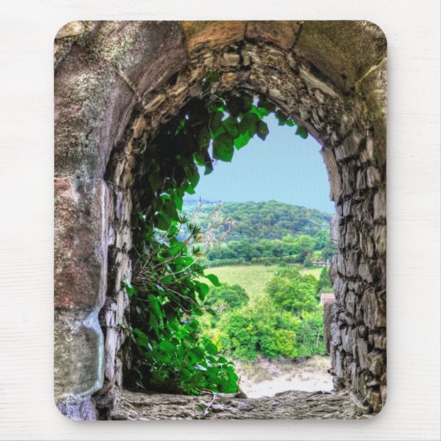 Mousepad Medieval Chepstow Castle Monmouthshire, Gales, Rei (Frente)