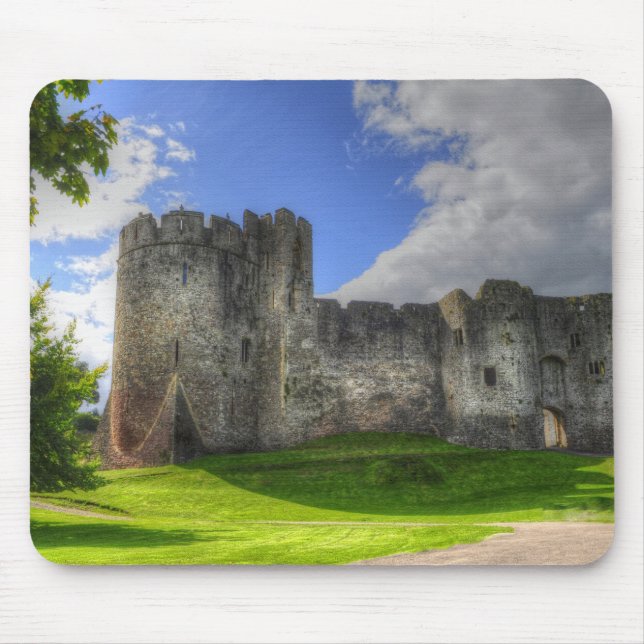 Mousepad Medieval Chepstow Castle Monmouthshire, Gales, Rei (Frente)