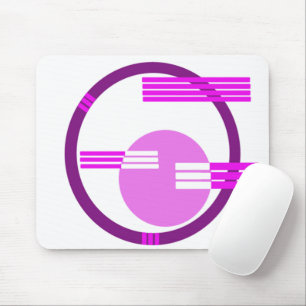 Mousepad Médio do século Abstrato - Roxo
