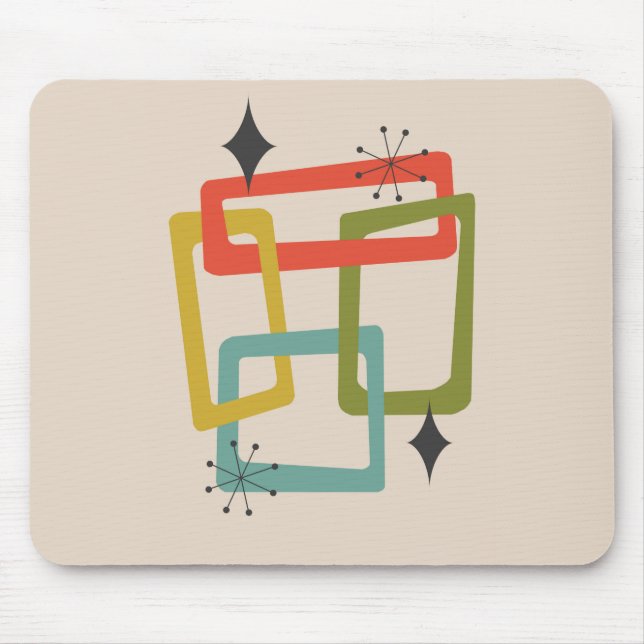 Mousepad Médio Geométrico Moderno do Século Abstrato (Frente)