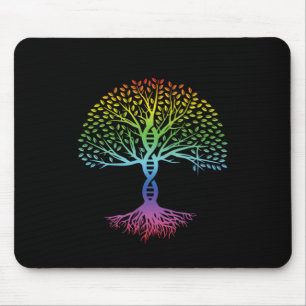Mousepad Meditação Colorida de Árvore de DNA Yoga Zen Asana