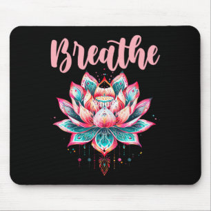 Mousepad Meditação de Yoga Flor de Lótus Respirar _4