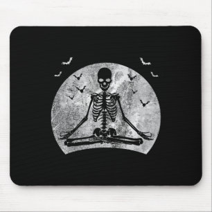 Mousepad Meditação do esqueleto Yoga Lover Halloween Custo