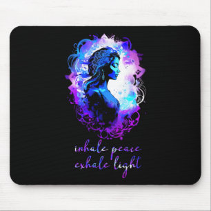 Mousepad Meditação Esotérico Aquarela Inspire Paz Exalar