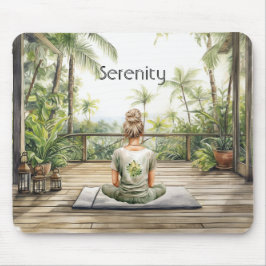 Mousepad Meditação Yoga Serenidade Feminino