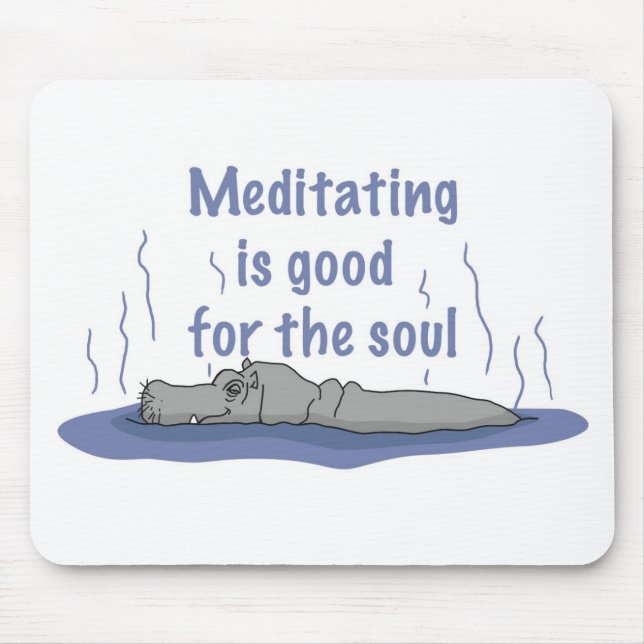 Mousepad Meditando Hippopotamus (Frente)