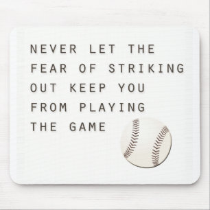 Mousepad medo de se destacar no beisebol moderno inspirador