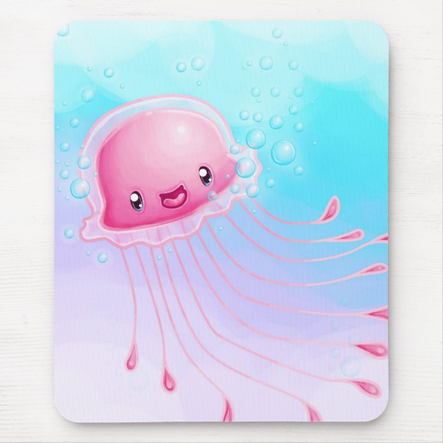 Mousepad Medusa cor-de-rosa (Frente)